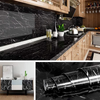 Self-Adhesive Kitchen Marble Sheet- Waterproof Heat Resistant Sheet for Living Room, Bathroom, Kitchen Countertops, Wall â€“ Anti Oil And Heat Resistant Wallpaper Black Sheet ( 60 x 200 Cm )